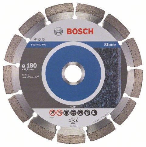 BOSCH DIAMOND CUTTING DISC STANDARD FOR STONE 180 MM X 22.2 MM